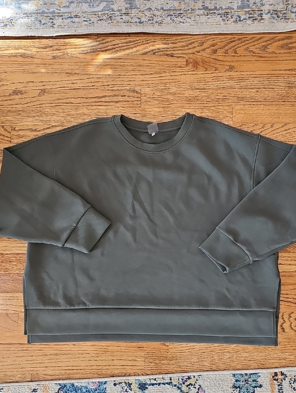 Calia Scuba Pullover Olive Green 2x Plus